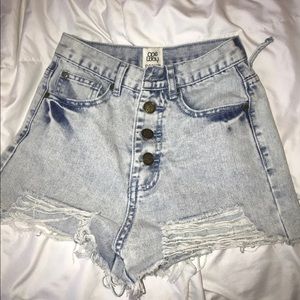 Denim High Waisted Shorts